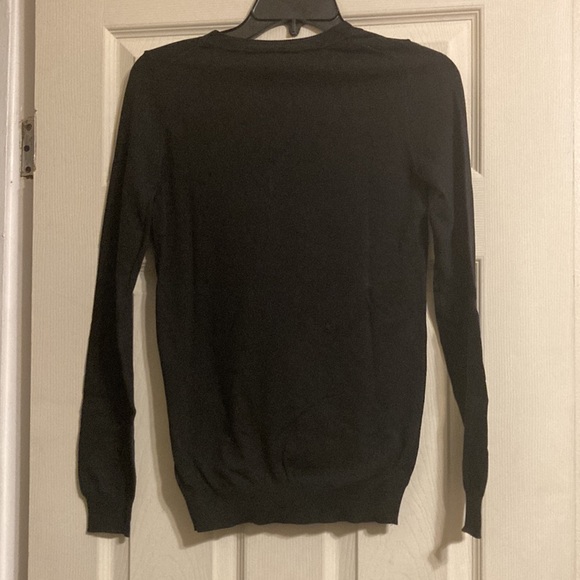 NWT Lacoste V-neck Jersey Sweater - Black - Picture 8 of 9